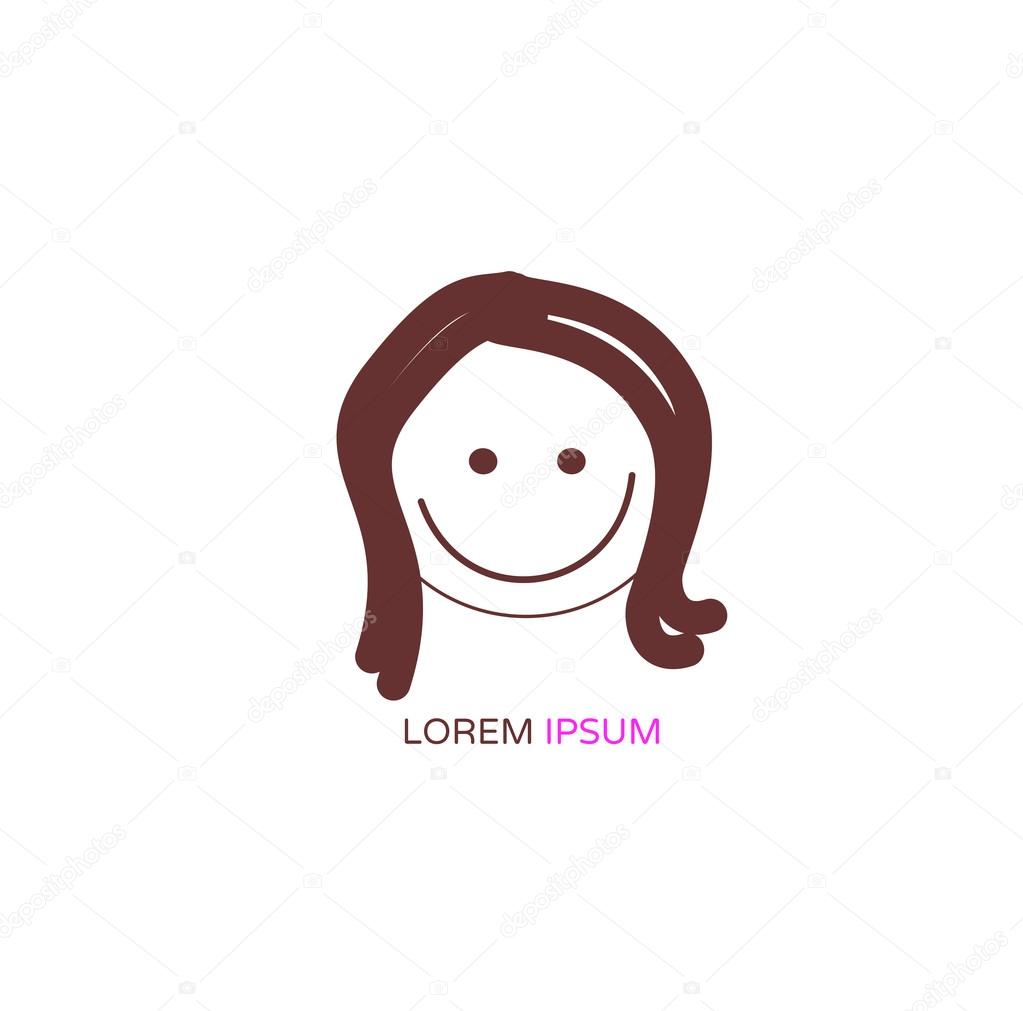 Illustration - Face of smiling little girl