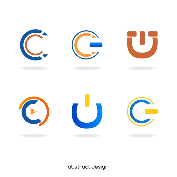Logo abstracto inicial "C " — Vector de stock