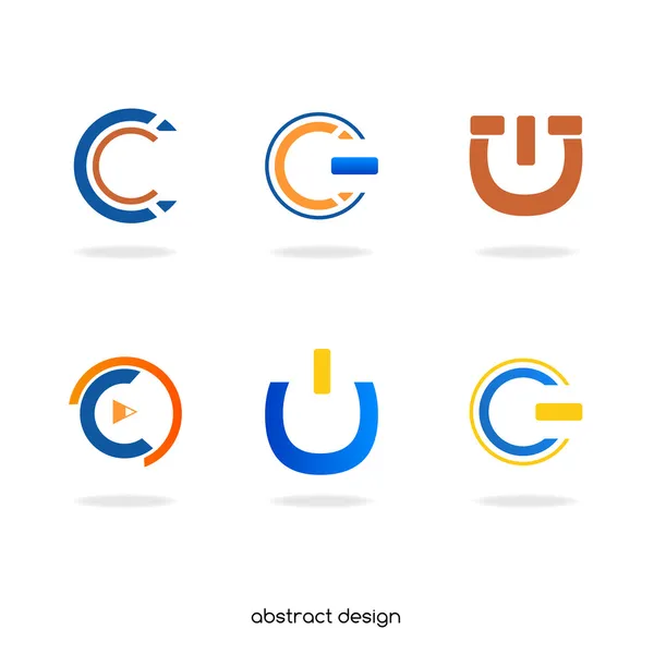 Logo abstracto inicial "C " — Vector de stock