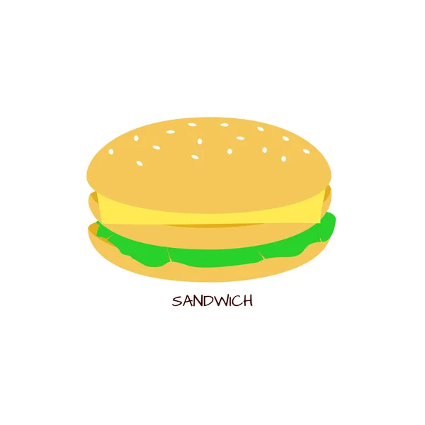 Diseño gráfico - sándwich estilizado monocromo — Archivo Imágenes Vectoriales