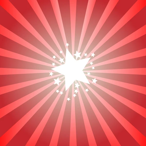 Фон з яскравими зірками, червоний — стоковий вектор