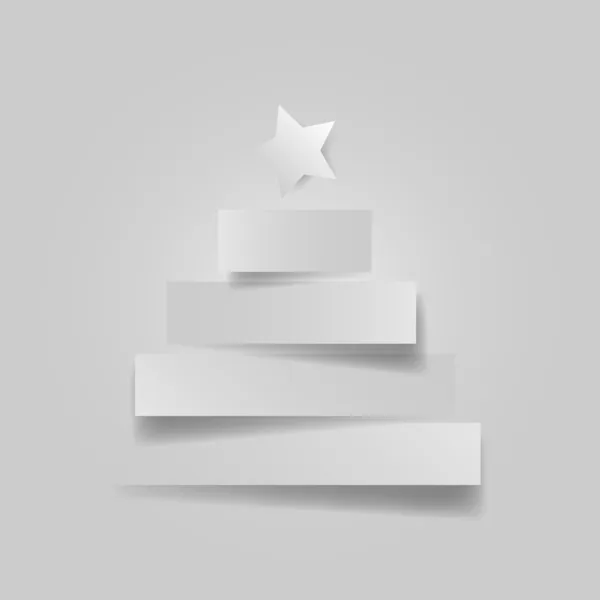Julgran med stjärna — Stock vektor