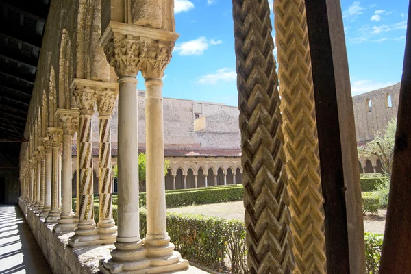 Claustro da Catedral de Monreale — Fotografia de Stock