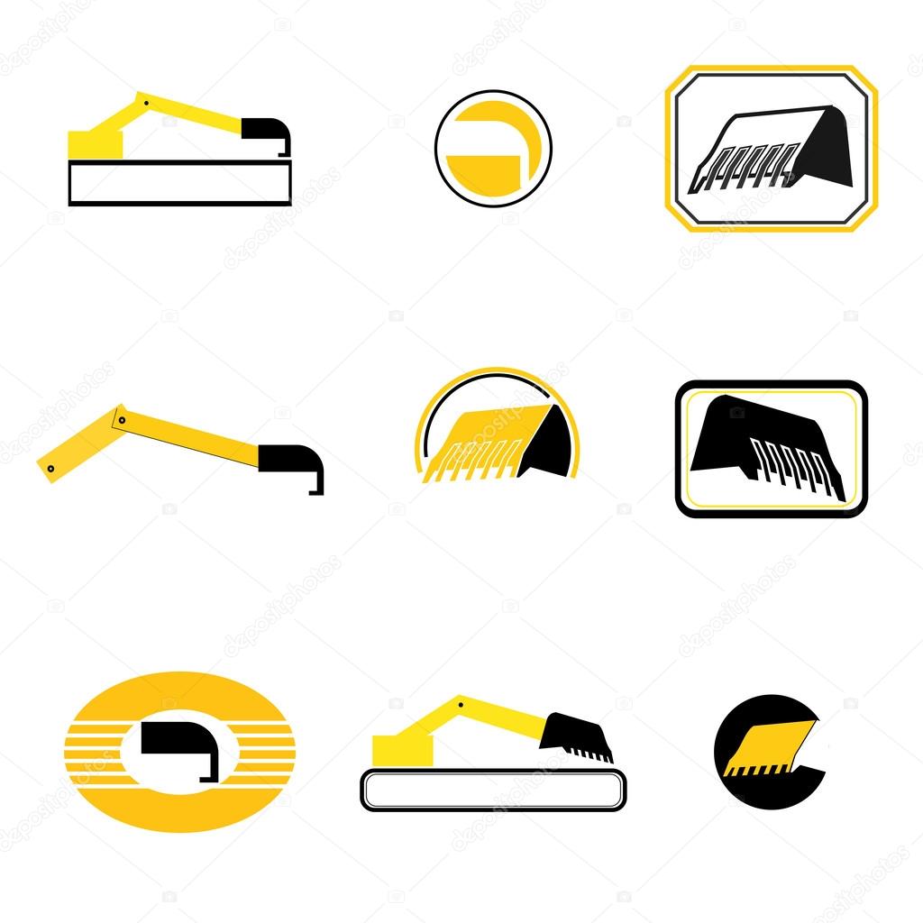 Graphic design - mechanical means in yellow and gray