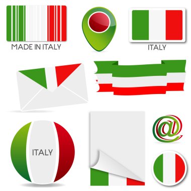 İtalyan bayrağı ile grafik tasarım