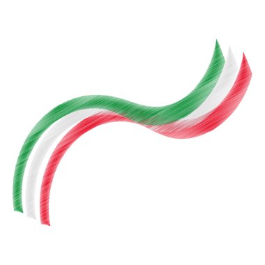 Graphic design with Italian flag clipart