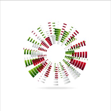 İtalyan bayrağı ile grafik tasarım