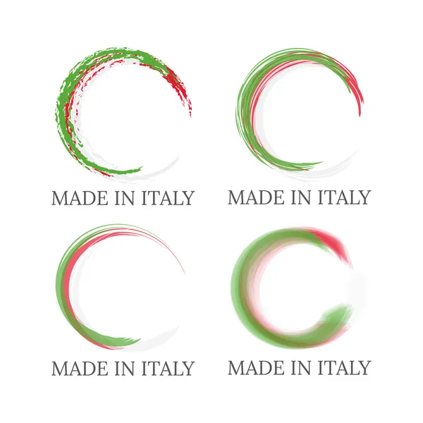 Diseño gráfico con bandera italiana — Vector de stock