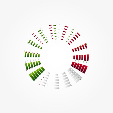 İtalyan bayrağı ile grafik tasarım