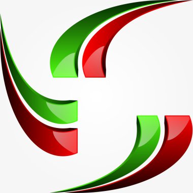 İtalyan bayrağı ile grafik tasarım