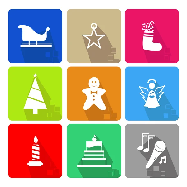 Christmas icons — Stock Vector