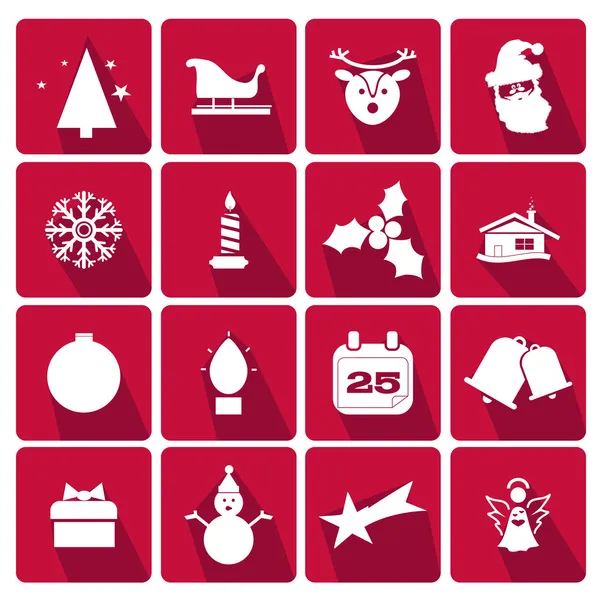 Set di icone natalizie — Vettoriale Stock