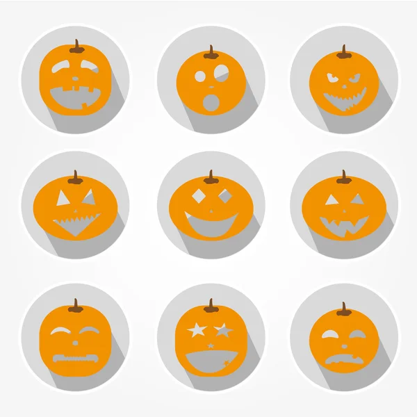 Iconos Conjunto de Halloween — Vector de stock