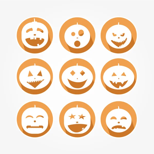 Iconos Conjunto de Halloween — Vector de stock