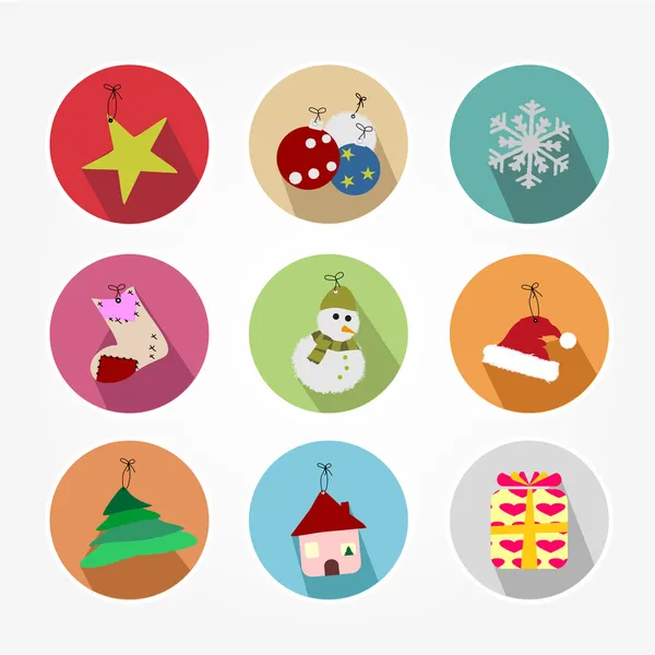 Iconos de Navidad — Vector de stock