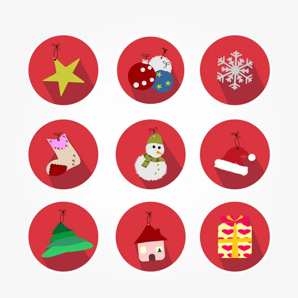 Christmas icons — Stock Vector