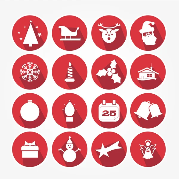 Sada vánočních ikon — Stockový vektor