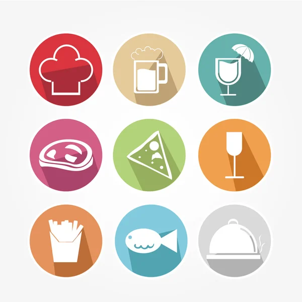 Iconos de alimentos — Vector de stock