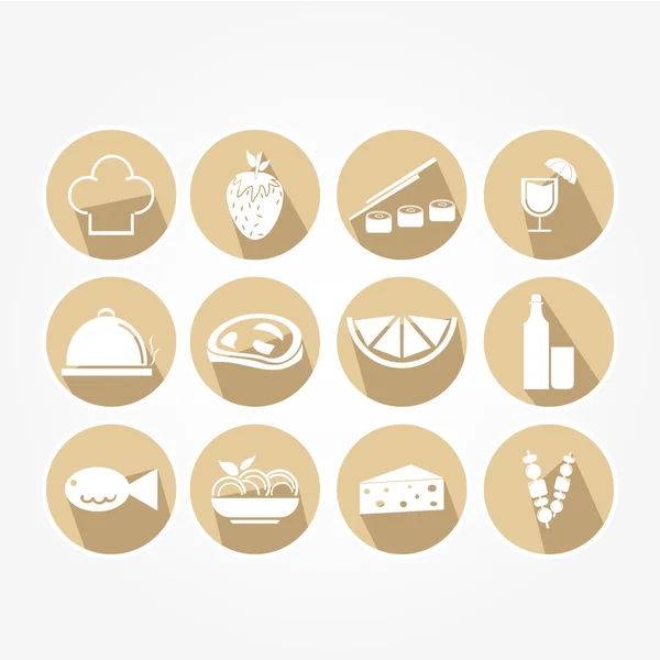 Iconos de alimentos — Vector de stock