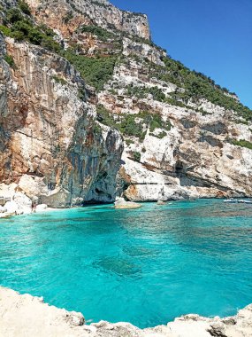 sea of the gulf of orosei sardinia panoramic view of the cliffs and the sea