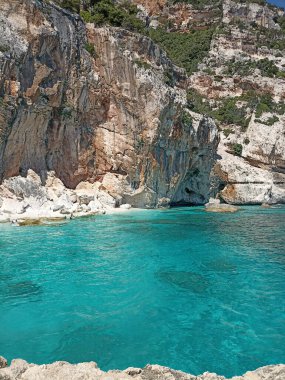 sea of the gulf of orosei sardinia panoramic view of the cliffs and the sea
