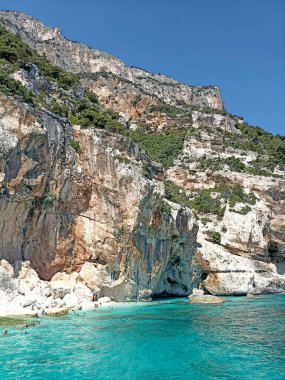 sea of the gulf of orosei sardinia panoramic view of the cliffs and the sea