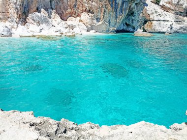sea of the gulf of orosei sardinia panoramic view of the cliffs and the sea