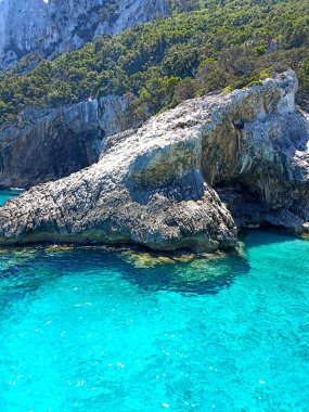 sea of the gulf of orosei sardinia panoramic view of the cliffs and the sea