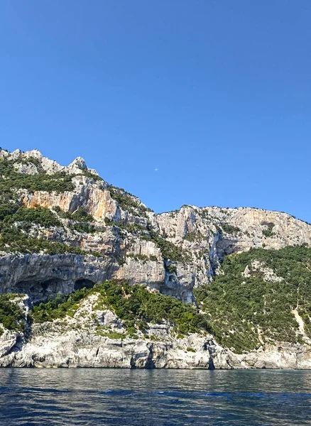 Sea Gulf Orosei Sardinia Panoramic View Cliffs Sea — Foto de Stock