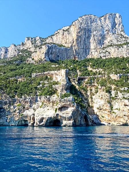 Sea Gulf Orosei Sardinia Panoramic View Cliffs Sea — Stok fotoğraf