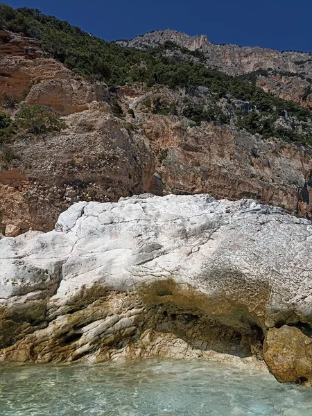 Sea Gulf Orosei Sardinia Panoramic View Cliffs Sea — ストック写真