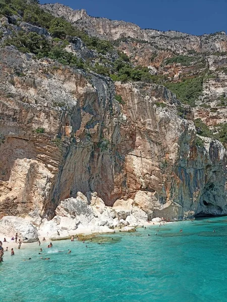 sea of the gulf of orosei sardinia panoramic view of the cliffs and the sea