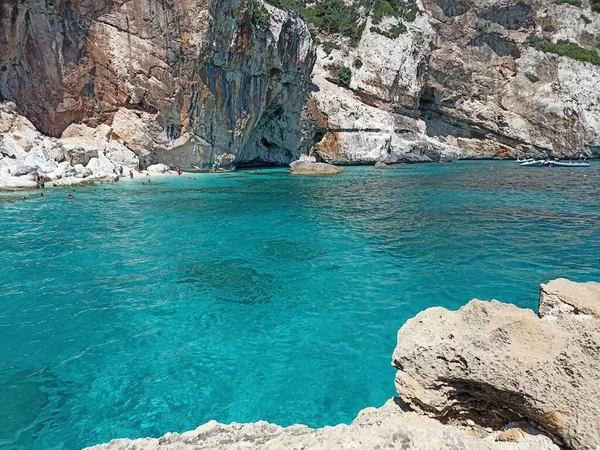 sea of the gulf of orosei sardinia panoramic view of the cliffs and the sea