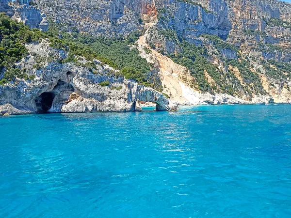 Sea Gulf Orosei Sardinia Panoramic View Cliffs Sea — 스톡 사진