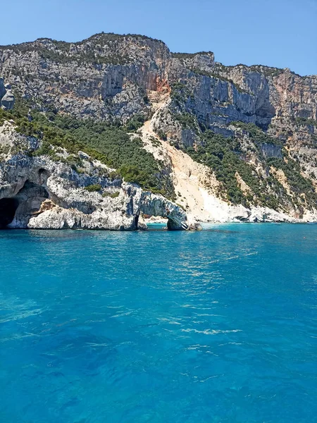 sea of the gulf of orosei sardinia panoramic view of the cliffs and the sea