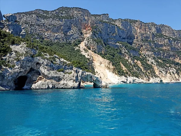 Sea Gulf Orosei Sardinia Panoramic View Cliffs Sea — Foto de Stock