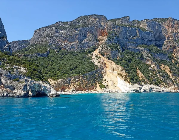 Sea Gulf Orosei Sardinia Panoramic View Cliffs Sea — Foto de Stock