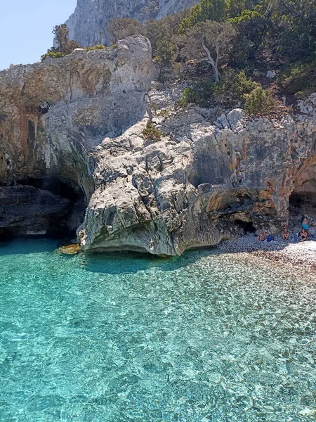 Sea Gulf Orosei Sardinia Panoramic View Cliffs Sea — Stock Fotó