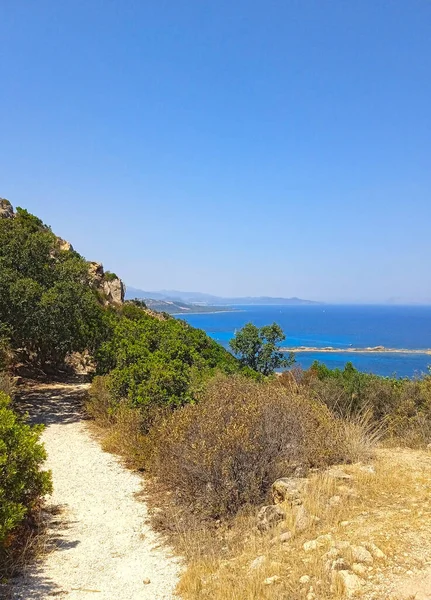 Panoramic View Capo Comino Sardinia — Stockfoto