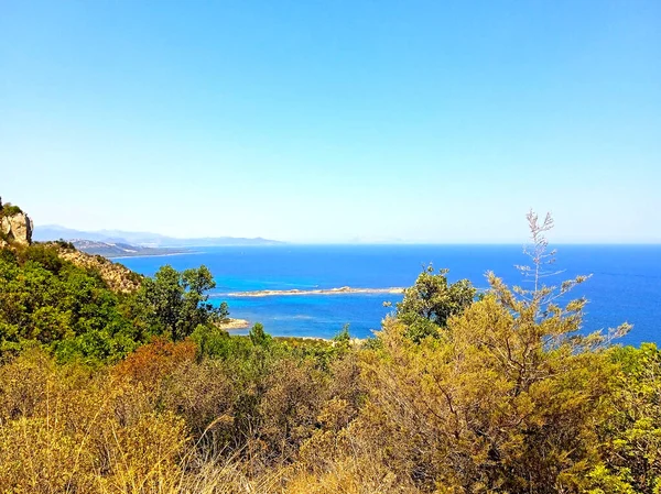 Panoramic View Capo Comino Sardinia — Foto Stock