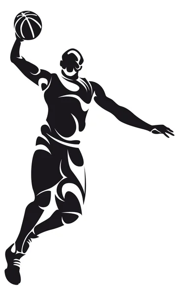 Basketball player, silhouette Royalty Free Stock Illustrations