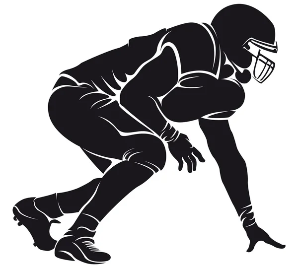 American football player, silhouette Royalty Free Stock Illustrations