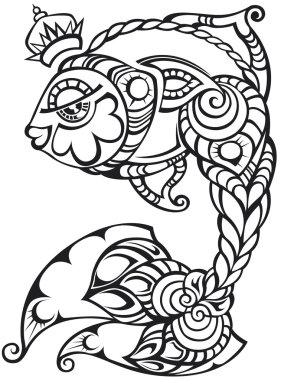 taç ile dekoratif balık