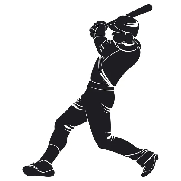 Giocatore di baseball, silhouette Grafiche Vettoriali