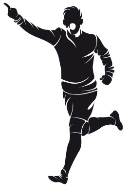 bir zafer, siluet üzerinde beyaz izole kutluyor mutluluk sporcu