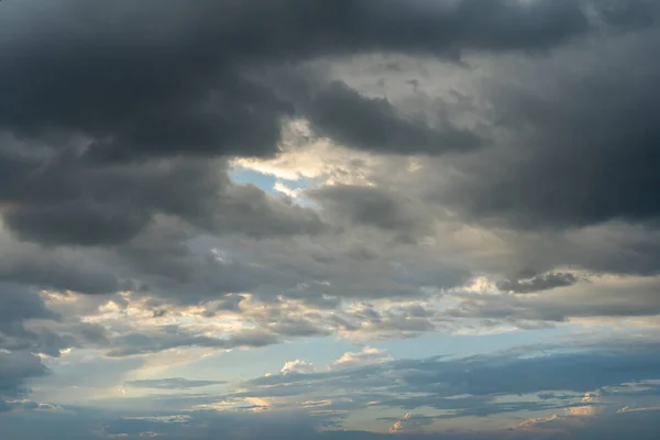 Panoramic photo of storm clouds on the sky — Stock Photo, Image
