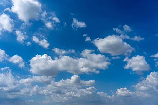 Biały Cumulus Pochmurnie Unosi Się Niebieskim Niebie Wysokiej Jakości Zdjęcie — Zdjęcie stockowe