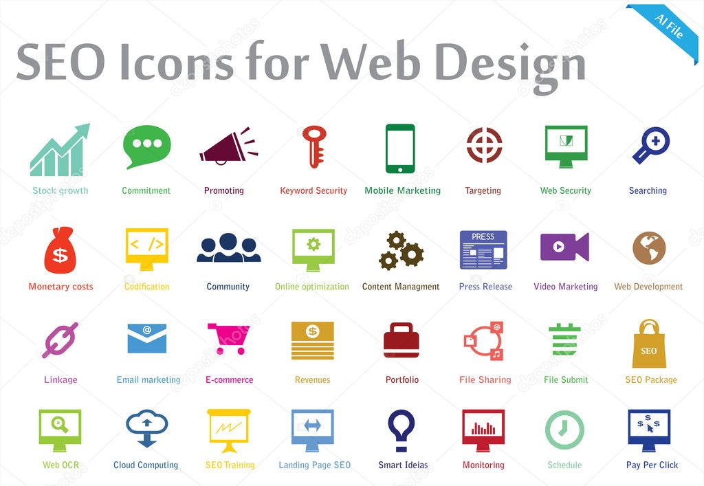 SEO Icons for Web Design