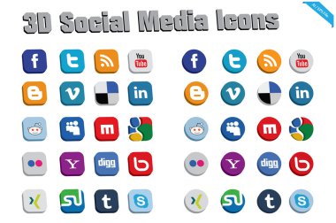 3D Sosyal Medya Icons 2