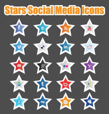 Stars Social Media Icons 1